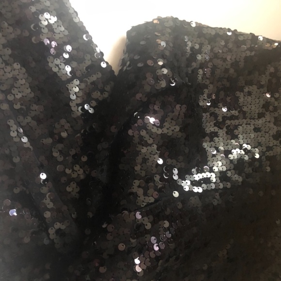 NEW! High Rise Black Sequined Stretch Legging - Picture 6 of 11